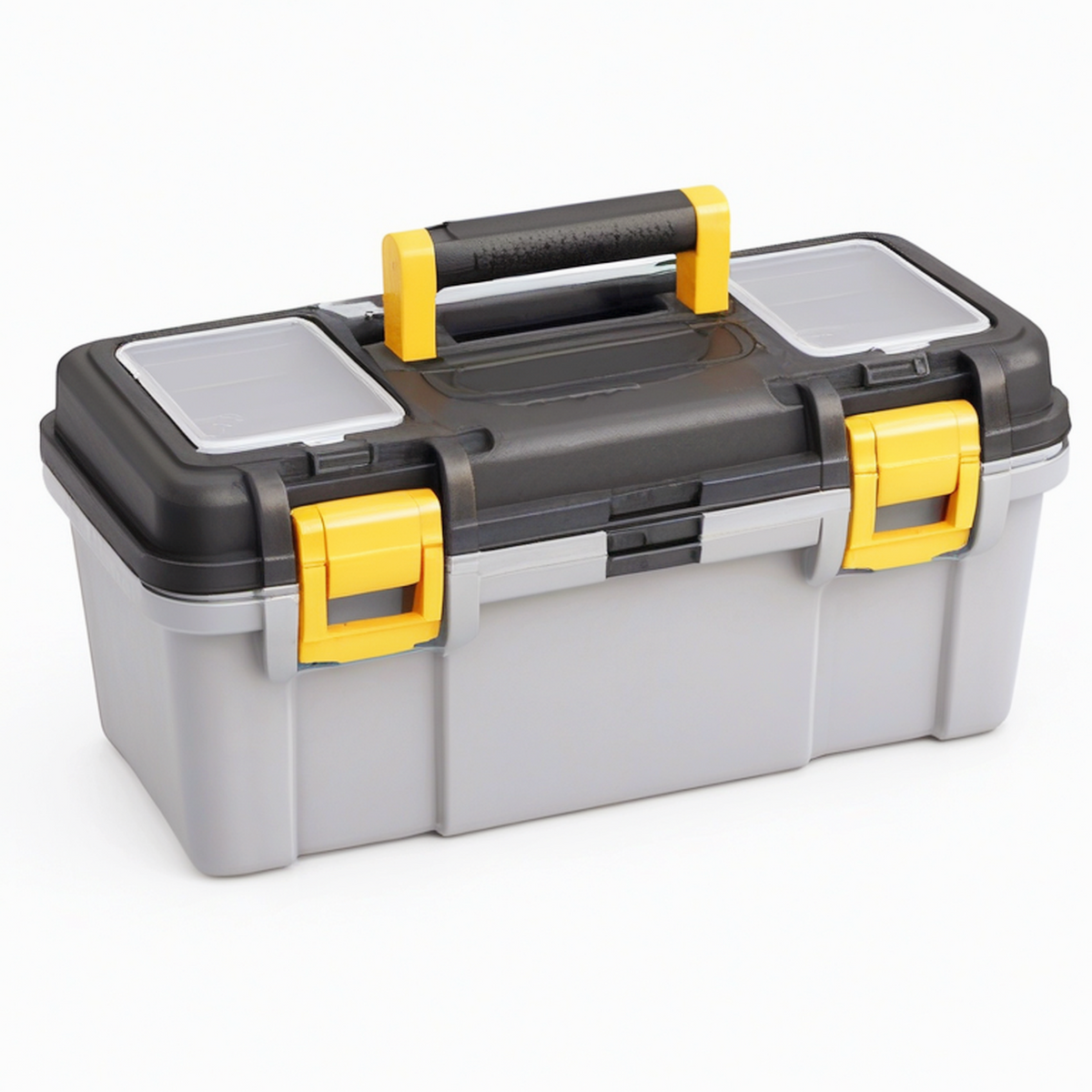 Boîte à outils 50 cm en plastique gris noir jaune avec organisateurs portable